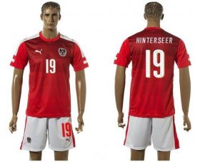 Wholesale Cheap Austria #19 Hinterseer Red Home Soccer Country Jersey