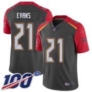 Wholesale Cheap Nike Buccaneers #21 Justin Evans Gray Men's Stitched NFL Limited Inverted Legend 100th Season Jersey