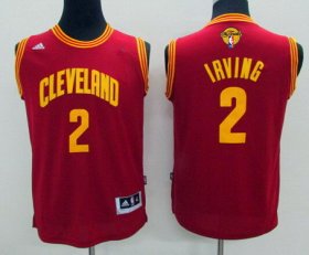 Wholesale Cheap Men\'s Cleveland Cavaliers #2 Kyrie Irving Red 2017 The NBA Finals Patch Jersey