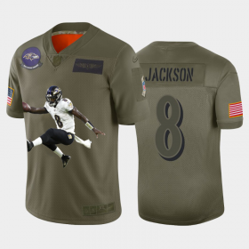 Cheap Baltimore Ravens #8 Lamar Jackson Nike Team Hero 4 Vapor Limited NFL Jersey Camo