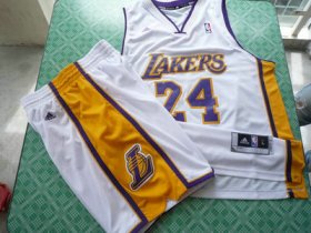 Wholesale Cheap Los Angeles Lakers 24 Kobe Bryant white swingman Basketball Suit
