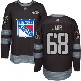 Wholesale Cheap Adidas Rangers #68 Jaromir Jagr Black 1917-2017 100th Anniversary Stitched NHL Jersey