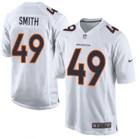 Wholesale Cheap Nike Broncos #49 Dennis Smith White Men\'s Stitched NFL Game Event Jersey