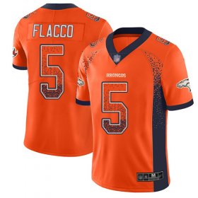 Wholesale Cheap Nike Broncos #5 Joe Flacco Orange Team Color Men\'s Stitched NFL Limited Rush Drift Fashion Jersey