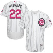 Wholesale Cheap Cubs #22 Jason Heyward White(Blue Strip) Flexbase Authentic Collection Mother's Day Stitched MLB Jersey