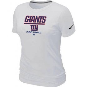 Wholesale Cheap Women\'s Nike New York Giants Critical Victory NFL T-Shirt White