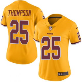 Wholesale Cheap Nike Redskins #25 Chris Thompson Gold Women\'s Stitched NFL Limited Rush Jersey