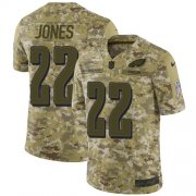 Wholesale Cheap Nike Eagles #22 Sidney Jones Camo Youth Stitched NFL Limited 2018 Salute to Service Jersey