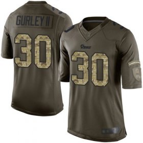 Wholesale Cheap Nike Rams #30 Todd Gurley II Green Men\'s Stitched NFL Limited 2015 Salute to Service Jersey