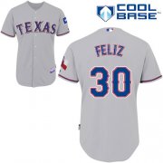 Wholesale Cheap Rangers #30 Naftali Feliz Stitched MLB Grey Cool Base Jersey