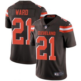Wholesale Cheap Nike Browns #21 Denzel Ward Brown Team Color Men\'s Stitched NFL Vapor Untouchable Limited Jersey