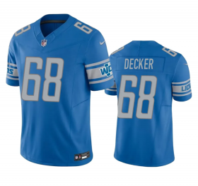 Wholesale Cheap Men\'s Detroit Lions #68 Taylor Decker Blue 2023 F.U.S.E. Vapor Untouchable Limited Stitched Jersey