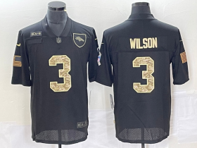 Wholesale Cheap Men\'s Denver Broncos #3 Russell Wilson Black Camo 2020 Salute To Service Stitched NFL Nike Limited Jersey