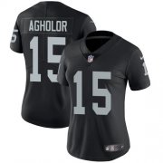 Wholesale Cheap Nike Raiders #15 Nelson Agholor Black Team Color Women's Stitched NFL Vapor Untouchable Limited Jersey