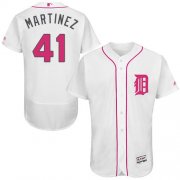 Wholesale Cheap Tigers #41 Victor Martinez White Flexbase Authentic Collection Mother's Day Stitched MLB Jersey