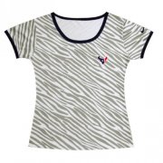Wholesale Cheap Women's Nike Houston Texans Chest Embroidered Logo Zebra Stripes T-Shirt