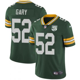 Wholesale Cheap Nike Packers #52 Rashan Gary Green Team Color Men\'s 100th Season Stitched NFL Vapor Untouchable Limited Jersey