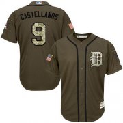 Wholesale Cheap Tigers #9 Nick Castellanos Green Salute to Service Stitched Youth MLB Jersey