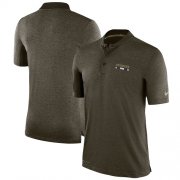 Wholesale Cheap Men's Dallas Cowboys Nike Olive Salute to Service Sideline Polo T-Shirt