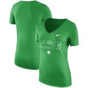 Wholesale Cheap Boston Red Sox Nike Women's St. Patrick's Day Practice Tri-Blend V-Neck T-Shirt Kelly Green