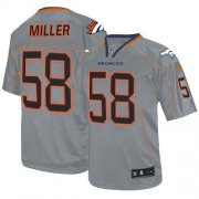 Wholesale Cheap Nike Broncos #58 Von Miller Lights Out Grey Youth Stitched NFL Elite Jersey