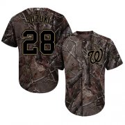 Wholesale Cheap Nationals #28 Kurt Suzuki Camo Realtree Collection Cool Base Stitched Youth MLB Jersey