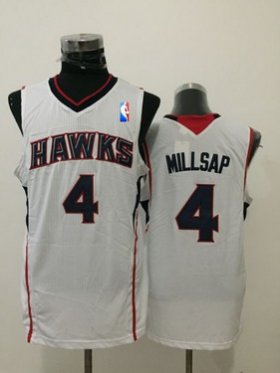 Wholesale Cheap Men\'s Atlanta Hawks #4 Paul Millsap White Swingman Jersey