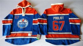 Wholesale Cheap Oilers #67 Benoit Pouliot Light Blue Sawyer Hooded Sweatshirt Stitched NHL Jersey