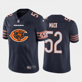 Wholesale Cheap Chicago Bears #52 Khalil Mack Navy Blue Men\'s Nike Big Team Logo Vapor Limited NFL Jersey