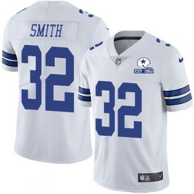 Wholesale Cheap Nike Cowboys #32 Saivion Smith White Men\'s Stitched With Established In 1960 Patch NFL Vapor Untouchable Limited Jersey