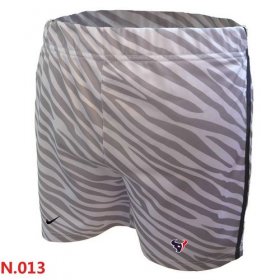 Wholesale Cheap Women\'s Nike NFL Houston Texans Embroidered Team Logo Zebra Stripes Shorts