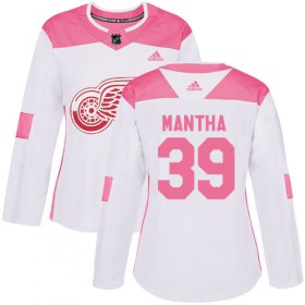 Wholesale Cheap Adidas Red Wings #39 Anthony Mantha White/Pink Authentic Fashion Women\'s Stitched NHL Jersey