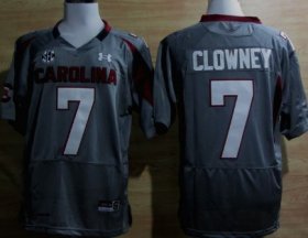 Wholesale Cheap South Carolina Gamecocks #7 Jadeveon Clowney Gray Jersey