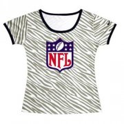 Wholesale Cheap Women's NFL Sideline Legend Authentic Logo Zebra Stripes T-Shirt