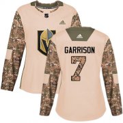 Wholesale Cheap Adidas Golden Knights #7 Jason Garrison Camo Authentic 2017 Veterans Day Women's Stitched NHL Jersey