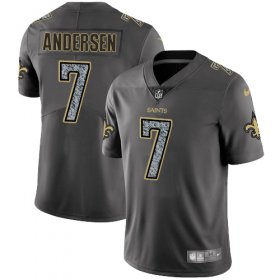Wholesale Cheap Nike Saints #7 Morten Andersen Gray Static Men\'s Stitched NFL Vapor Untouchable Limited Jersey