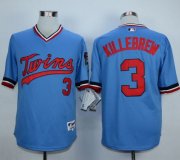 Wholesale Cheap Twins #3 Harmon Killebrew Light Blue 1984 Turn Back The Clock Stitched MLB Jersey