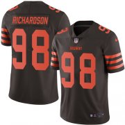 Wholesale Cheap Nike Browns #98 Sheldon Richardson Brown Men's Stitched NFL Limited Rush Jersey