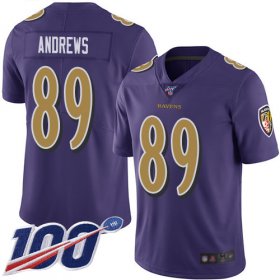 Wholesale Cheap Nike Ravens #89 Mark Andrews Purple Men\'s Stitched NFL Limited Rush 100th Season Jersey