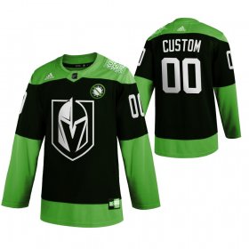 Wholesale Cheap Vegas Golden Knights Custom Men\'s Adidas Green Hockey Fight nCoV Limited NHL Jersey