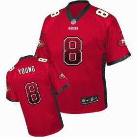 Wholesale Cheap Nike 49ers #8 Steve Young Red Team Color Men\'s Stitched NFL Elite Drift Fashion Jersey