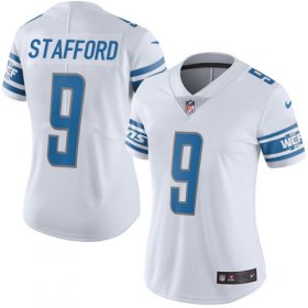 Wholesale Cheap Nike Lions #9 Matthew Stafford White Women\'s Stitched NFL Vapor Untouchable Limited Jersey