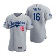 Wholesale Cheap Los Angeles Dodgers #16 Will Smith Gray 2020 World Series Champions Jersey