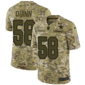 Wholesale Cheap Nike Cowboys #58 Robert Quinn Camo Men\'s Stitched NFL Limited 2018 Salute To Service Jersey