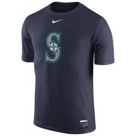 Wholesale Cheap Seattle Mariners Nike Authentic Collection Legend Logo 1.5 Performance T-Shirt Navy