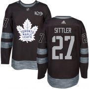 Wholesale Cheap Adidas Maple Leafs #27 Darryl Sittler Black 1917-2017 100th Anniversary Stitched NHL Jersey