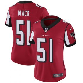 Wholesale Cheap Nike Falcons #51 Alex Mack Red Team Color Women\'s Stitched NFL Vapor Untouchable Limited Jersey