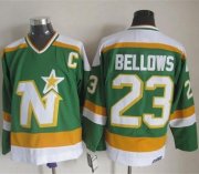 Wholesale Cheap Stars #23 Brian Bellows Stitched Green CCM Throwback NHL Jersey