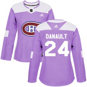 Wholesale Cheap Adidas Canadiens #24 Phillip Danault Purple Authentic Fights Cancer Women\'s Stitched NHL Jersey