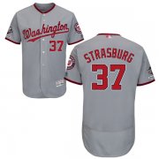 Wholesale Cheap Nationals #37 Stephen Strasburg Grey Flexbase Authentic Collection 2019 World Series Champions Stitched MLB Jersey